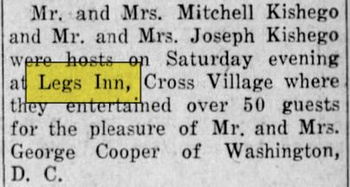 Legs Inn - Aug 1953 Article